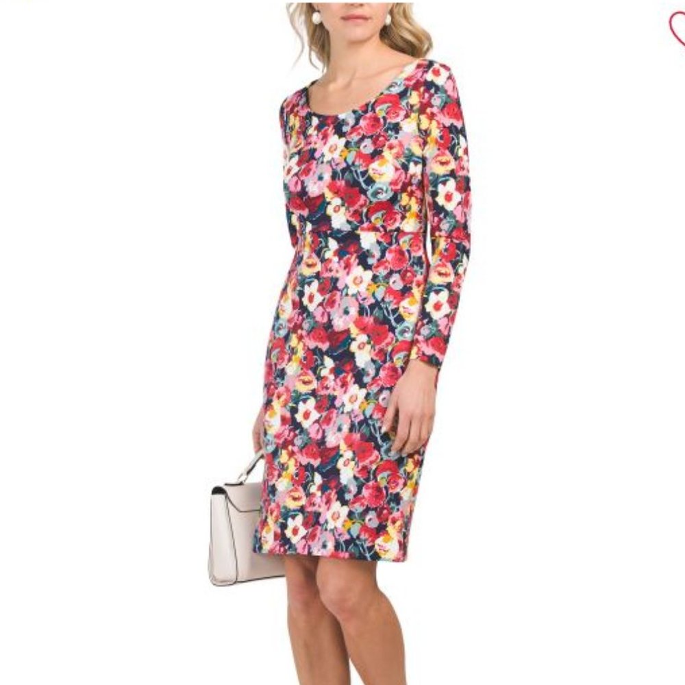 Betsey Johnson Floral Printed Scuba Dress, EUC size 6